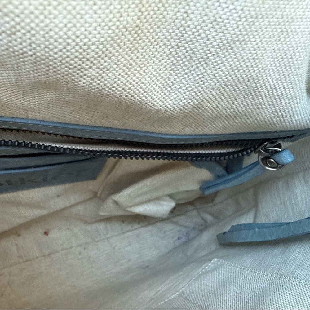 Botkier New York Light Blue Suede Zip‑Top Cross Body Shoulder Bag - Picture 4 of 8